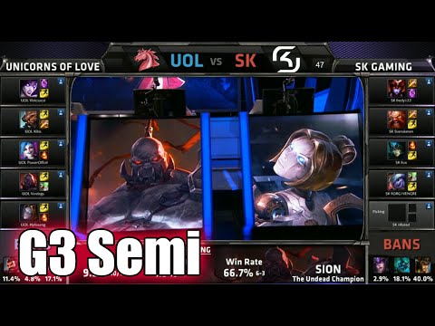 SK Gaming vs Unicorns of Love | Game 3 Semi Finals S5 EU LCS Spring 2015 playoffs | SK vs UOL G3