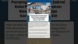 Penampakan Kereta Sakral Rata Pralaya yang akan Bawa Jenazah Raja Keraton Solo PB XIII