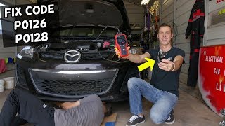 ENGINE LIGHT ON CODE P0126 P0128 COOLANT THERMOSTAT FIX  HOW TO FIX CODE P0128 P0126