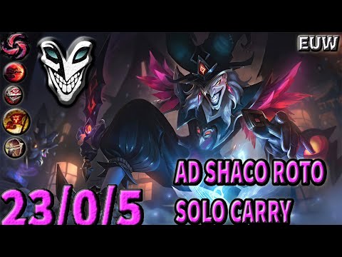 COME GIOCARE SHACO JUNGLER! CARREANDO EN 20 MINUTOS?? FREE LP, SEASON 11, SHACO AD BROKEN S11 SOLOQ