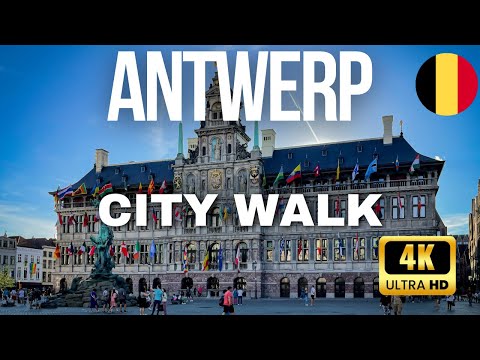 🇧🇪 ANTWERP BELGIUM Historic City Centre 4K | Grote Markt, Cathedral & Medieval Streets | August 2025