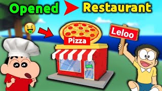 Shinchan And Nobita Opened Restaurant 😱 || 😂 Funny Game Roblox Pizza Tycoon