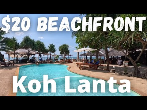 $20 Beachfront! Koh Lanta Grocery Prices, Land, Resorts, Food, BBQ, Klong Nin Beach Thailand