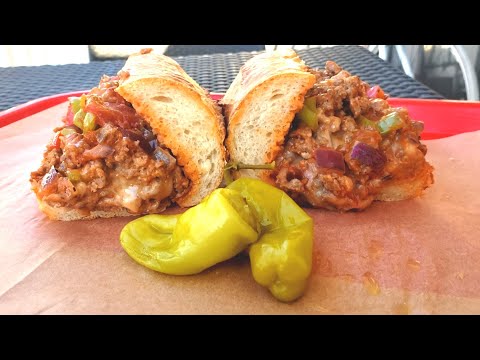 Sausage and Peppers Sandwich Homemade Hot Italian...