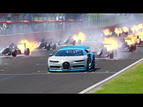 Bugatti Chiron vs 20.000 HP Cars - EPIC BATTLE