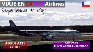 preview picture of video 'Vuelo LATAM Airlines, Punta Arenas - Santiago (LAN292) | Airbus A321 CC-BEE'