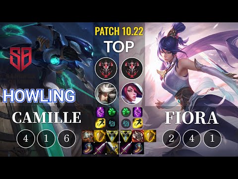 SB Howling Camille vs Fiora Top - KR Patch 10.22