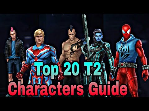 Top 20 T2 Characters List 2021 | Advice On Best Free And Premium T2 Characters - Marvel Future Fight