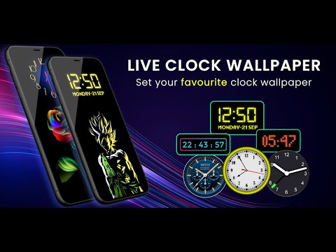Live Clock wallpaper app Video