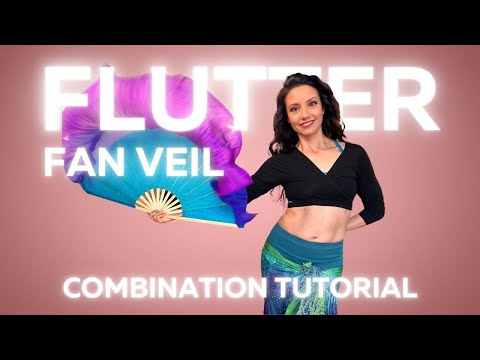 Flutter Fan Veil Combination Tutorial  ✨ #bellydance #fanveil