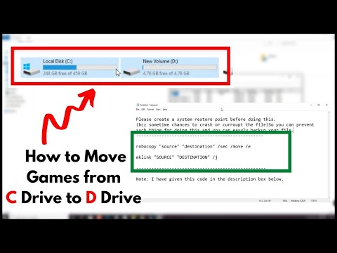 How to Move Games from C Drive to D Drive