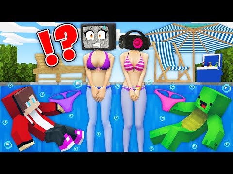 JJ and Mikey STEALING in a POOL - Maizen Clickbait