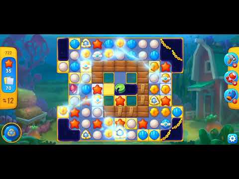 Fishdom level 722, Super Hard Level done in 12 moves