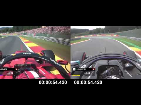 Spa 2019; 2020 Pole Lap Comparison | Ferrari SF90 vs Mercedes-AMG F1 W11 EQ Performance
