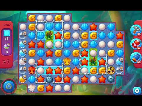 Fishdom Hard Level 10382 (with ingame lightning and bomb boosters) @choraelmin