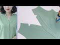 ️ A Tutorial For Cut And Sewing Collar V Neck Design In The Best Way For Beginners