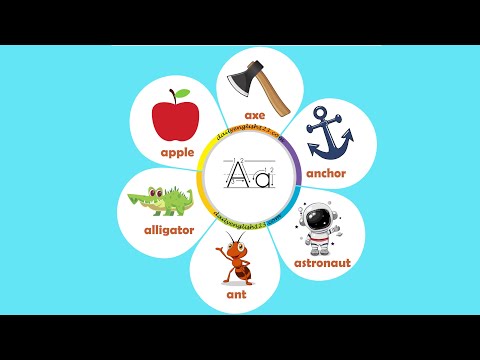 Alphabet words worksheets for teaching and learning English