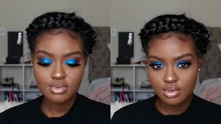 Blue Smokey Eye Holiday Makeup Tutorial | Shanny Stephens