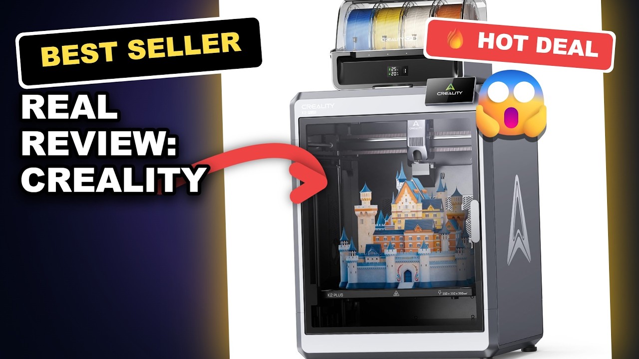 Real Review: Creality K2 Plus Combo 3D Printer - Multi Color Printing, Large Build Volume, and More review video