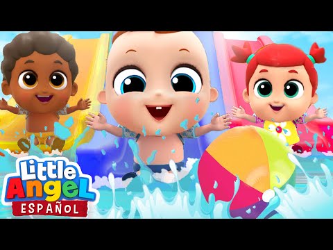 5 Bebitos Jugando en la Piscina | Canciones Infantiles de Bebé Juan