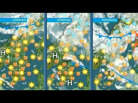 Sophia Nilsson med senaste nytt om helgvädret - Nyhetsmorgon (TV4)