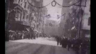 Over route of Roosevelt parade in an automobile