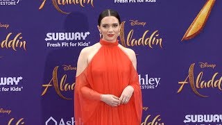 "Aladdin" World Premiere Purple Carpet - Katie Stevens