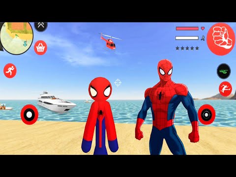 Superhero Stickman Game - The Amazing Spider-StickMan Rope Hero #1 - Android Gameplay