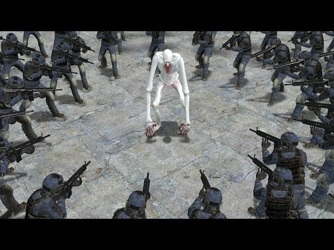 SCP-096:CB VS 100 SCP GUARD!! Garrys Mod Sandbox