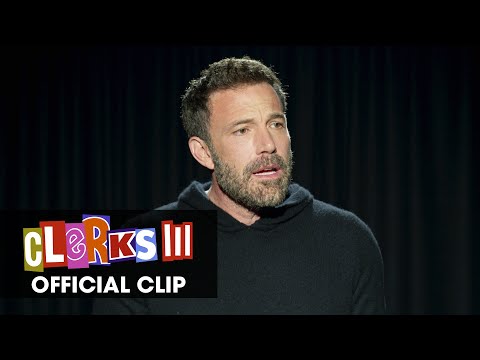 Thumbnail of the video: Clerks III (2022 Movie) Official Clip 'Audition' - Kevin Smith, Ben Affleck, Danny Trejo