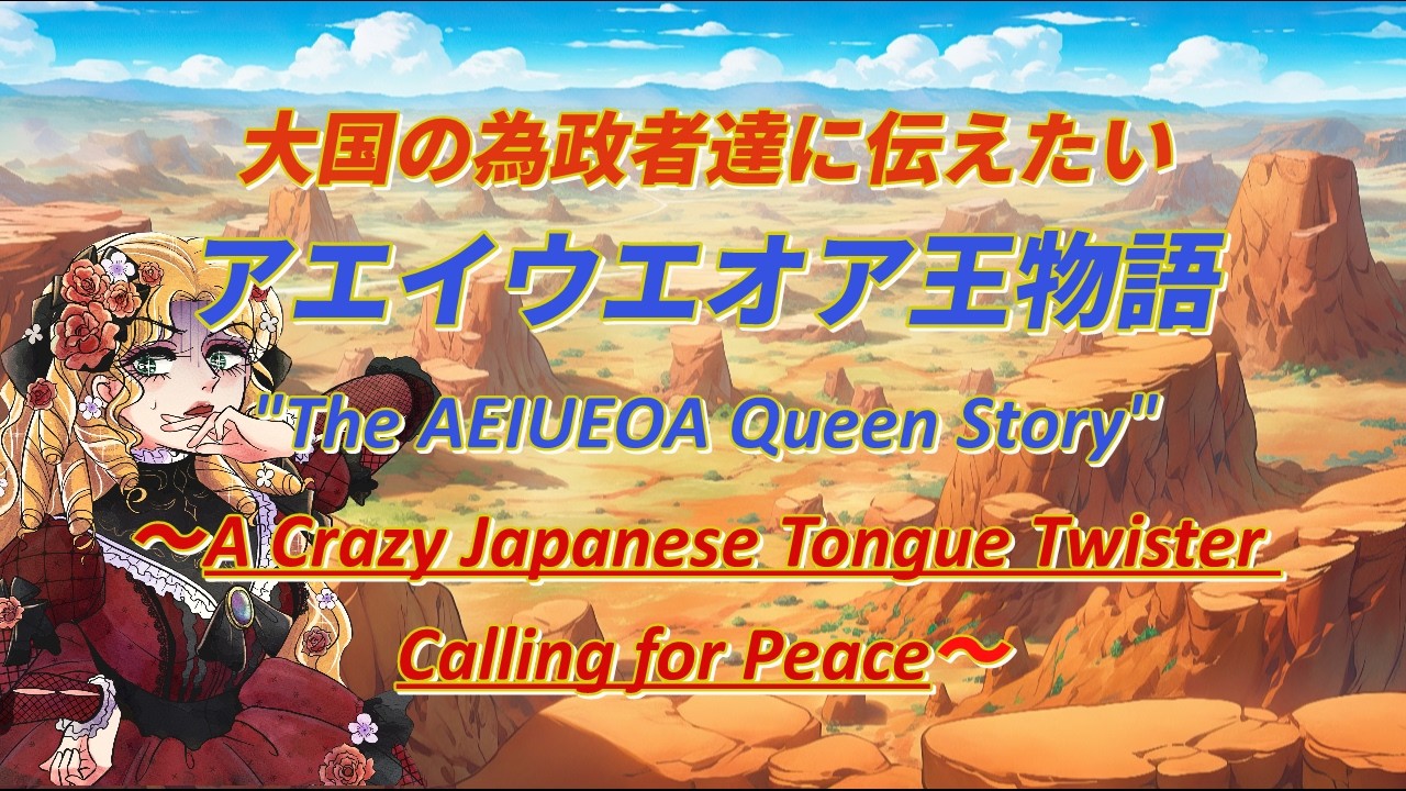 アエイウエオア王物語～The AEIUEOA Queen Story | A Crazy Japanese Tongue Twister Calling for Peace
