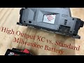 Milwaukee M18 Track Saw with the High Output Battery vs. Standard Output Battery