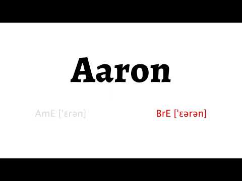 How to Pronounce aaron in American English and British Englishaaron
