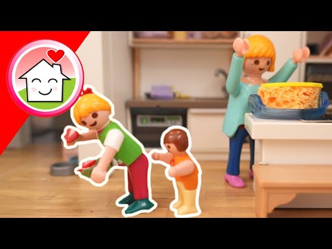 Playmobil Familie Hauser - die verschwundenen Erdbeeren - Geschichte mit Anna und Lena