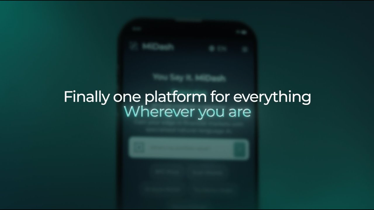 MiDash - AI Trading Agent — Trade Stocks, Crypto, Gold by Just Talking | Backtest 20 Years