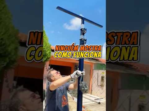 Como funciona uma torre telescópica de 3 estágios? 🔧