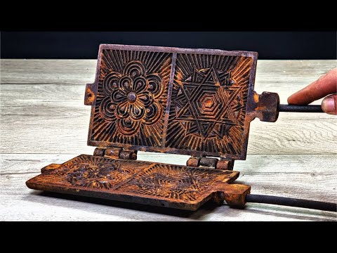 Antique Belgian Waffle Maker Restoration - I'm Making Flemish Waffles for You!