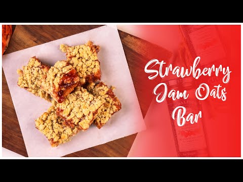 Irresistible Strawberry Jam Oats Bars Recipe | Weikfield