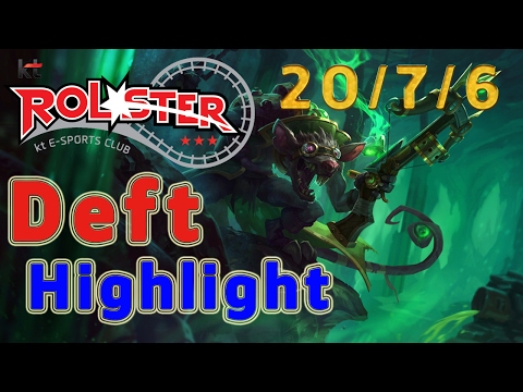 Highlight KT Rolster Deft Twitch ADC vs Jhin Patch 7.2