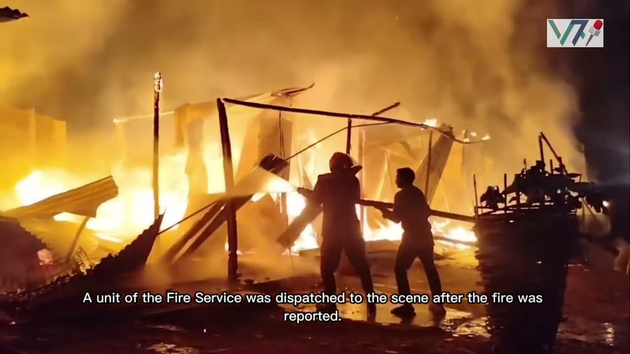 Fire Destroys 9 Shops in Dighinala Market, Khagrachhari