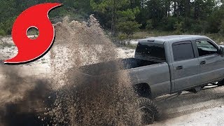 Got the DURAMAX STUCK during a TROPICAL STORM (BURIED MY 40's)