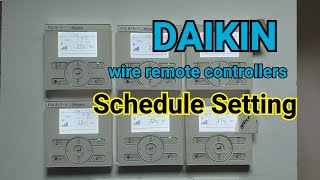Daikin VRV | How to set wire remote control weekly timer. (BRC1E63)