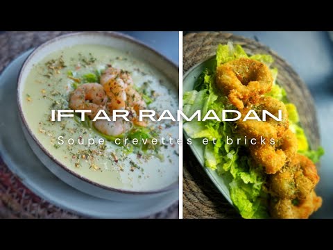 Shrimp Soup with Breaded Shrimp Bricks