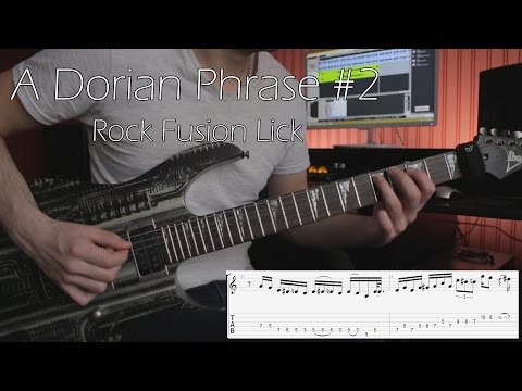 A Dorian Phrase #2 Rock Fusion Guitar Lick by Andor Osztrogonac