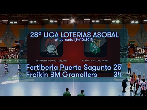 LIGA LOTERIAS ASOBAL J06 Fertiberia Puerto Sagunto - Fraikin  BM Granollers 25 - 34
