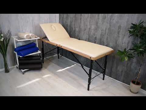 Складной деревянный массажный стол с системой тросов и изменением высоты 190х70 см Престиж (PhN190)