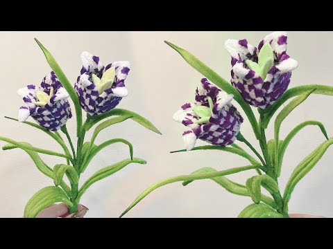 How To Make Snake's Head Paper Flower From pipe cleaner | step by step tutorial | Craft Tutorial