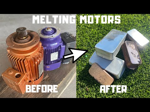 Double Motor Melt Down - Trash To Treasure - Huge Copper/Aluminium Bars - ASMR Metal Melting