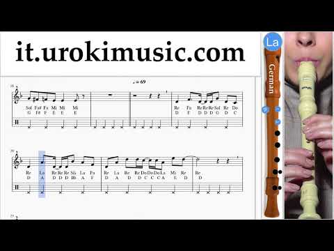 Lezioni di Flauto Dolce G. Axel F - Crazy Frog Tutorial Spartito um-i276