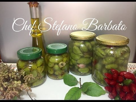 Olive Verdi Schiacciate Sott'olio e in Salamoia